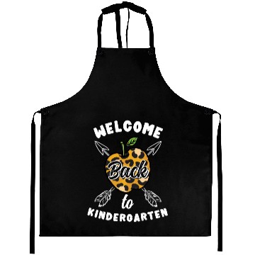 Discover Welcome Back To Kindergarten Leopard Print Aprons