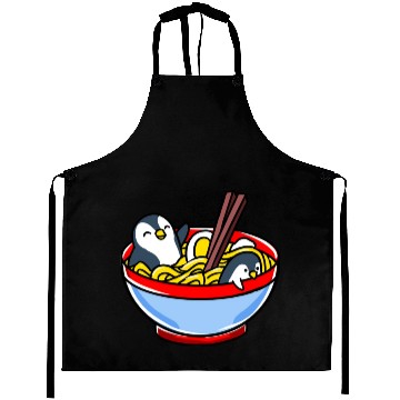 Discover Penguin Ramen For Ramen Lover Aprons