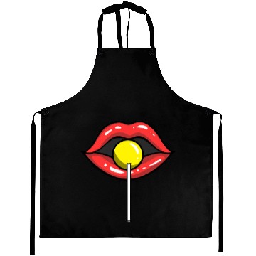 Discover Red Lips Lollipop for Lollipop Lover Aprons