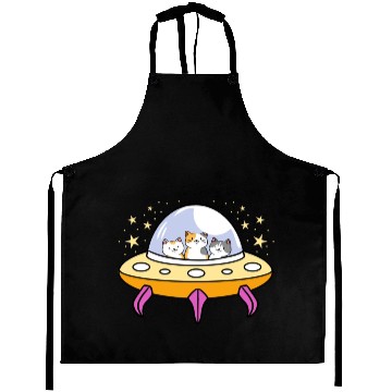 Discover UFO Cat for Cat Lover Aprons