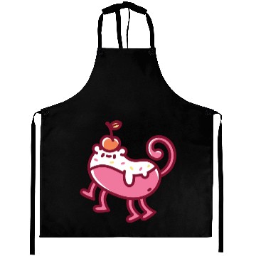 Discover Pink Monster Monkey Party Aprons
