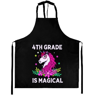 Discover Unicorn Back To School Teacher 4th Grade For Kids Aprons