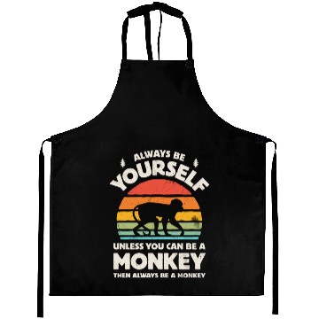 Discover Always Be Yourself Monkey Aprons for Men Women Boys