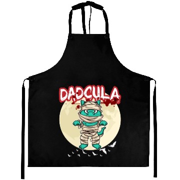 Discover Dadcula Dracula Vampire Dad Funny Halloween Party Aprons