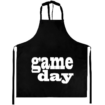 Discover Game Day - white letters Aprons