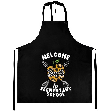 Discover Welcome Back To Elementary School Leopard Print Aprons