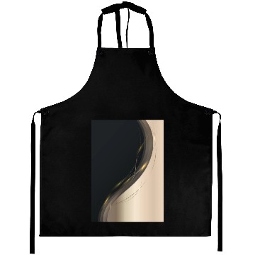 Discover Luxury Elegant Black Gold Wave Aprons