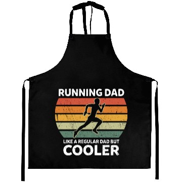 Discover Retro Running Dad Like A Regular Dad But Cooler Aprons