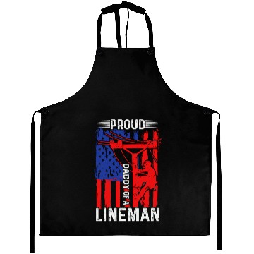 Discover Proud daddy of a lineman Aprons