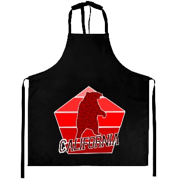 Discover California Bear Flag Aprons