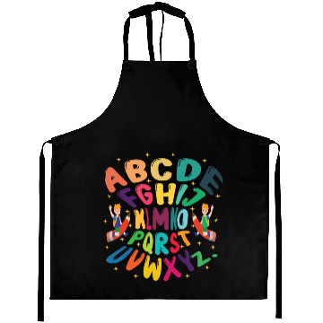Discover funny kindergarten hi alphabet back to school Aprons