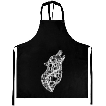 Discover Strong Like A Wolf Aprons