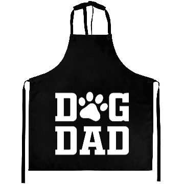 Discover Dog Dad (white text) Aprons