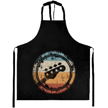 Discover Bass Guitar Vintage Headstock for Bassist Aprons