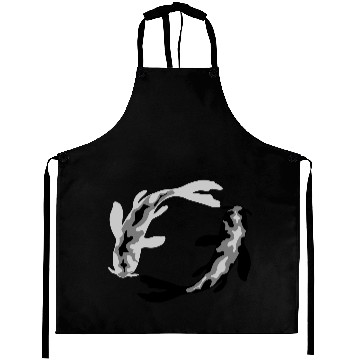 Discover circle design 2 koi Aprons