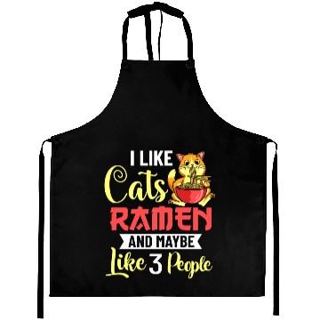 Discover Ramen Cat Bowl Chicken Noodle Soup Japanese Aprons