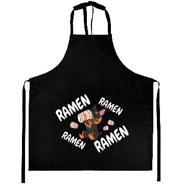 Discover Doberman Instant Ramen Noodles Aprons