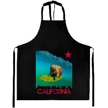 Discover SURFING BEAR , on california Aprons