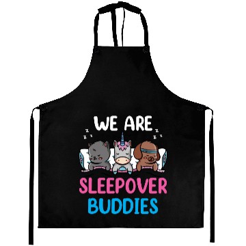 Discover We Are Sleepover Buddies Cute Party Overnight Aprons