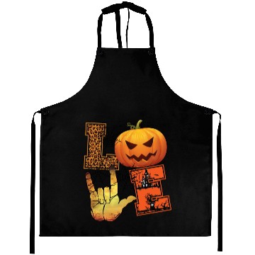 Discover Halloween Love Pumpkin Aprons