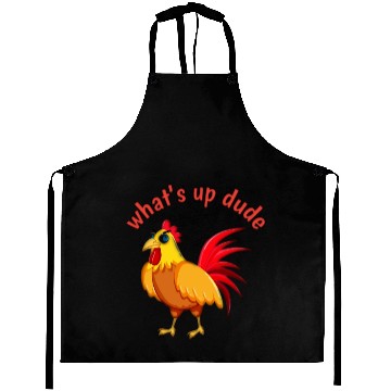 Discover Angry Cartoon Cock Bird Aprons