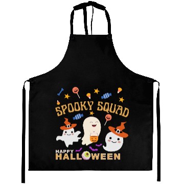 Discover Happy Halloween, Spooky Squad, Cute Ghosts Design Aprons