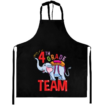 Discover Back To School Elephant 4th Grade Team Aprons