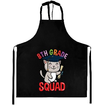 Discover 8th Grade Squad Cat Back To School Aprons