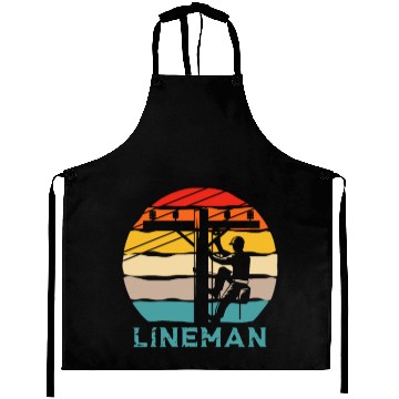 Discover Lineman Retro Vintage Aprons
