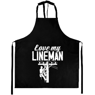 Discover Love My Lineman Aprons