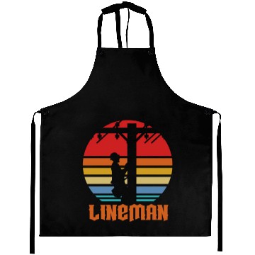 Discover Lineman Retro Vintage Aprons