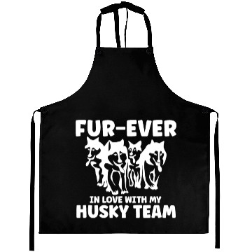 Discover Mushing Fur-Ever In Love With My Husky Team Aprons