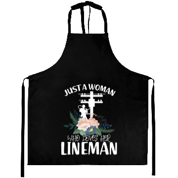 Discover Just A Woman Who Loves Her Lineman Aprons