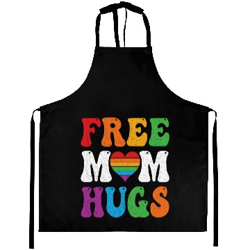 Discover Free Mom Hugs Pride Aprons Rainbow Heart LGBT Pride