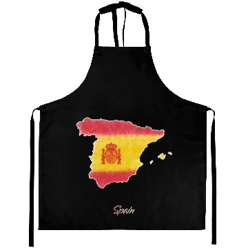Discover Stylized Spain Map Aprons