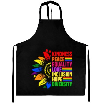 Discover Kindness Peace Equality Love Inclusion Hope LGBT Aprons