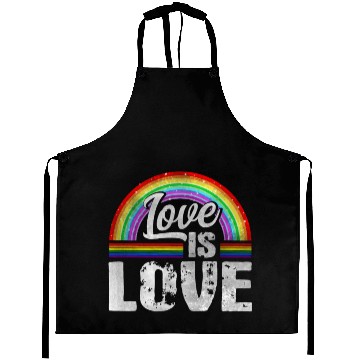 Discover Love is Love - Rainbow Tolerance LGBT Gay Pride Aprons