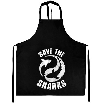Discover Save The Sharks Protect Ocean Scuba Diving Apnea D Aprons