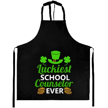 Discover Luckiest School Counselor Ever St. Patrick's Day Aprons