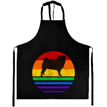 Discover LGBT Pug Rainbow Flag Aprons