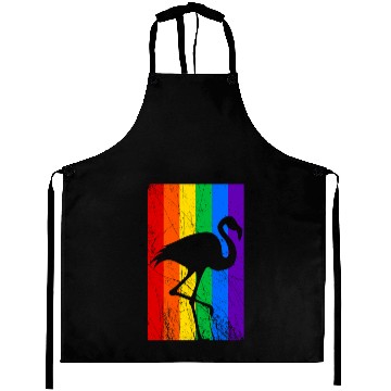 Discover LGBT Flamingo Rainbow Flag Aprons