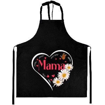 Discover Mama Daisy Flower Heart Women Aprons