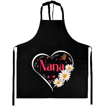 Discover Nana Daisy Flower Heart Women Grandma Aprons