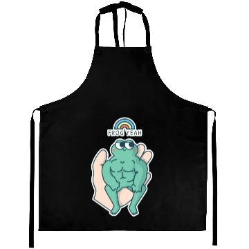 Discover FROG YEAH Funny Cute Frog Aprons