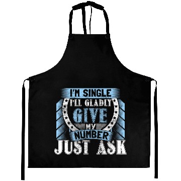 Discover Single Funny Saying Aprons