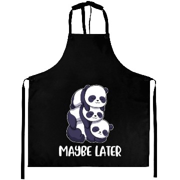 Discover Maybe Later Panda Funny Panda Gift Aprons