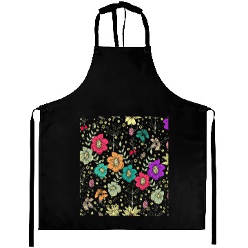 Discover Flowers Women Floral Colorful Wildflower Aprons