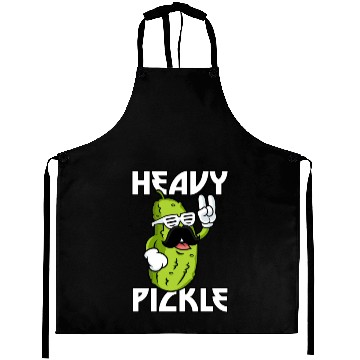 Discover Heavy Pickle Metal Fan Metalhead Aprons