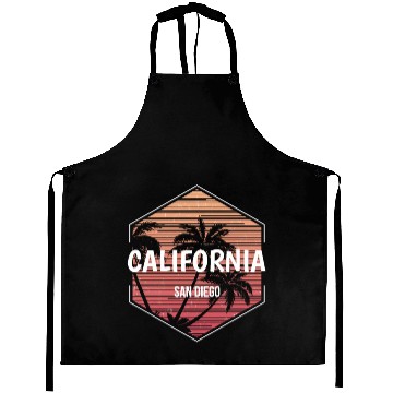 Discover San Diego California Beach Vacation Souvenir Aprons