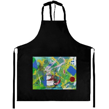 Discover DSCN2939 abstract art, green, red, blue art Aprons
